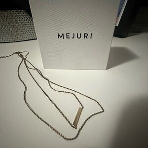 MEJURI LAYERED BAR NECKLACE! BEAUTIFUL WITH BOX